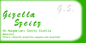 gizella szeitz business card